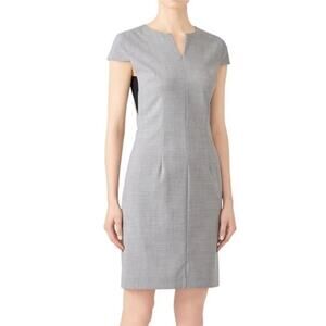 Of Mercer Women’s Heather Gray Sheath Dress Career Workwear Business Size 12